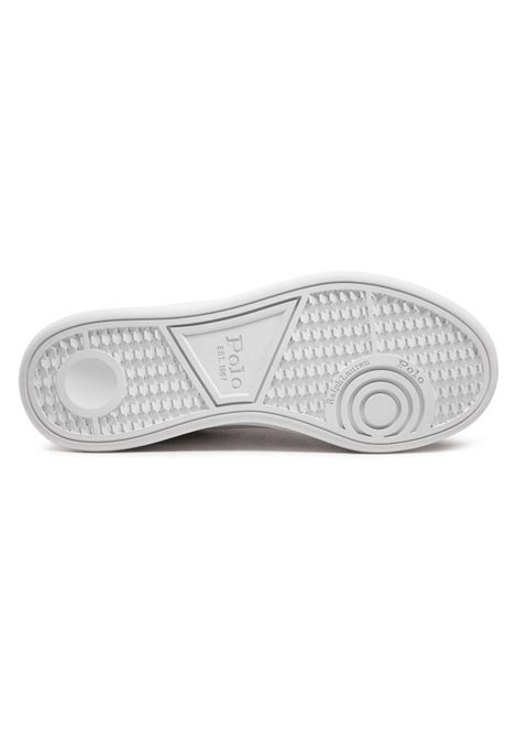 Scarpe Polo Ralph Lauren Heritage Court Bianco Nero Uomo RALPH LAUREN | Sneakers | 809829824-005